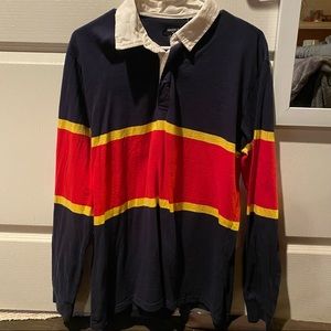 Collared Striped Indie Long Sleeve T Shirt